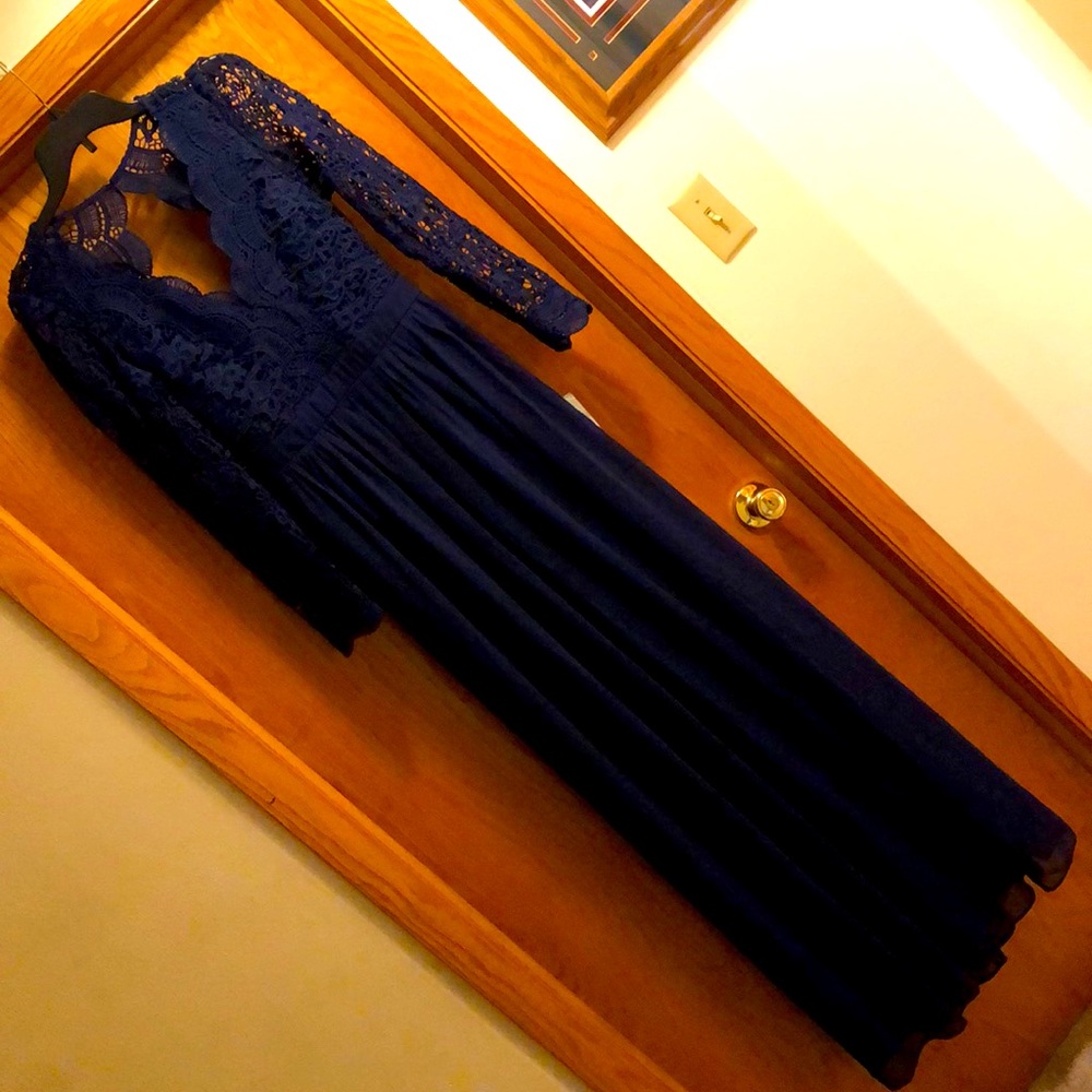 Beautiful navy blue long dress